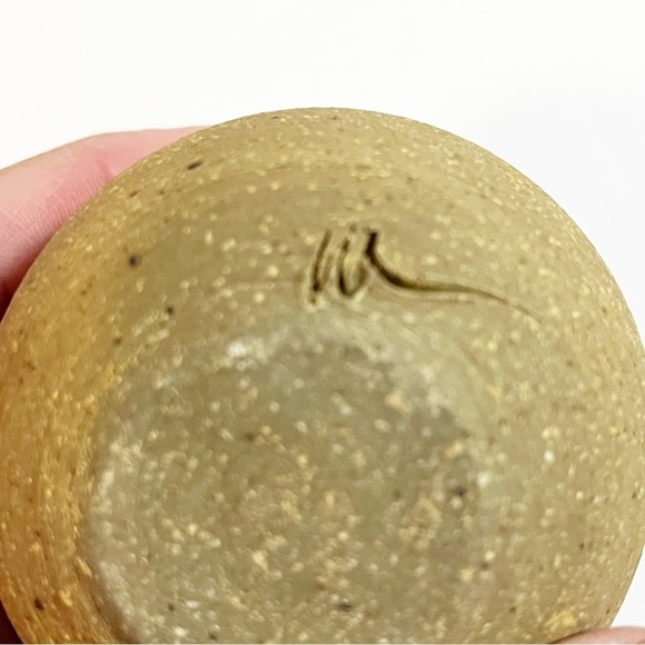 Indigenous Earthenware Small Pot Sanded Painted Pottery Signed Succulent Air 2x - Picture 8 of 13